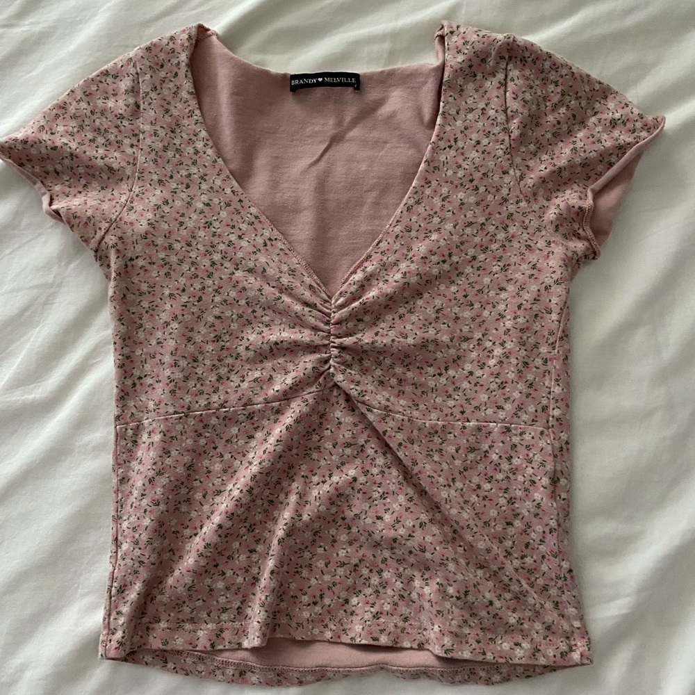 brandy melville gina floral tee